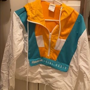reebok half zip windbreaker